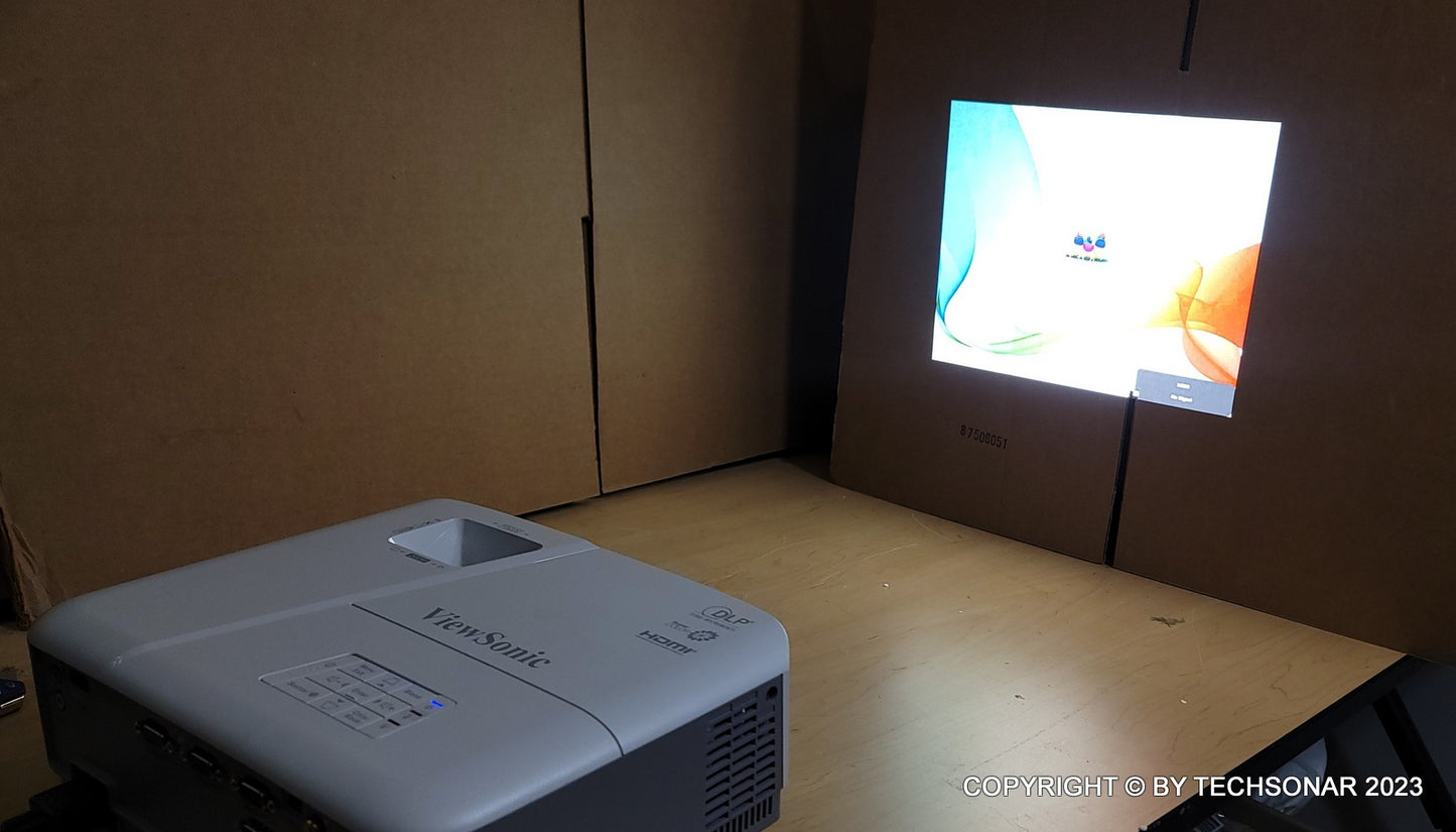 Viewsonic PA503X 3D Ready DLP Projector - 720p - HDTV - 4:3 - Front, Ceiling , color White,  Used item