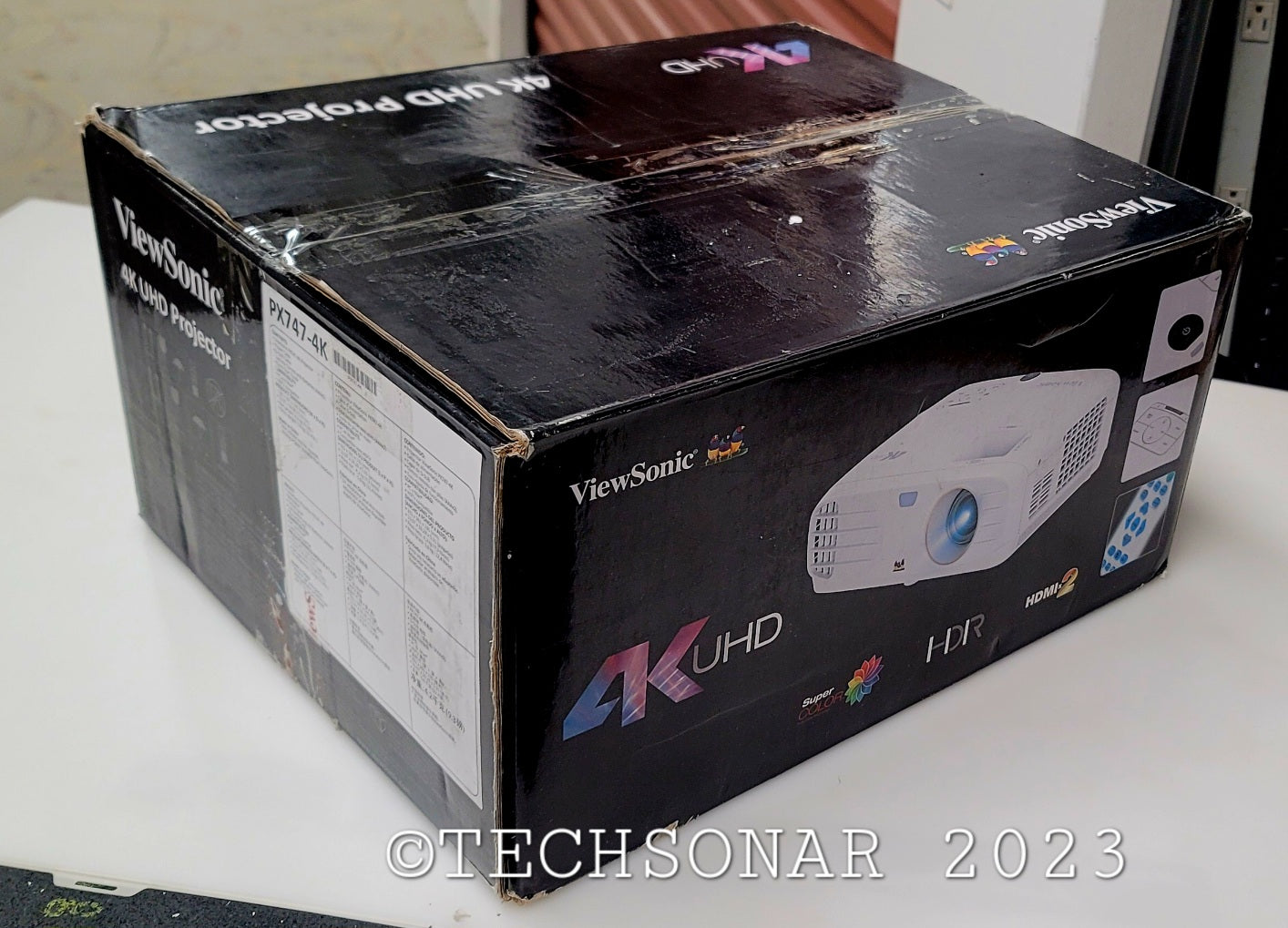 Viewsonic PX747-4K - NOT WORKING FOR PARTS, Bright 3500 Lumens 4K Home Theater DLP Projector with HDR Support