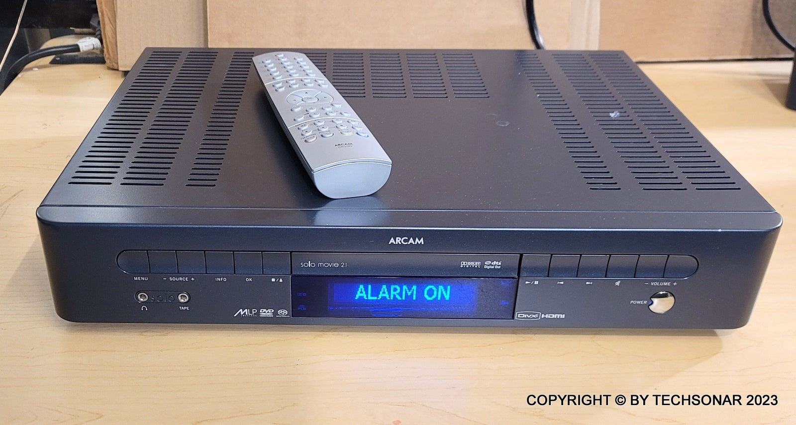 Arcam Solo 2.1 movie AV receiver SYSTEM , NOT WORKING FOR PARTS, w/ working  remote control