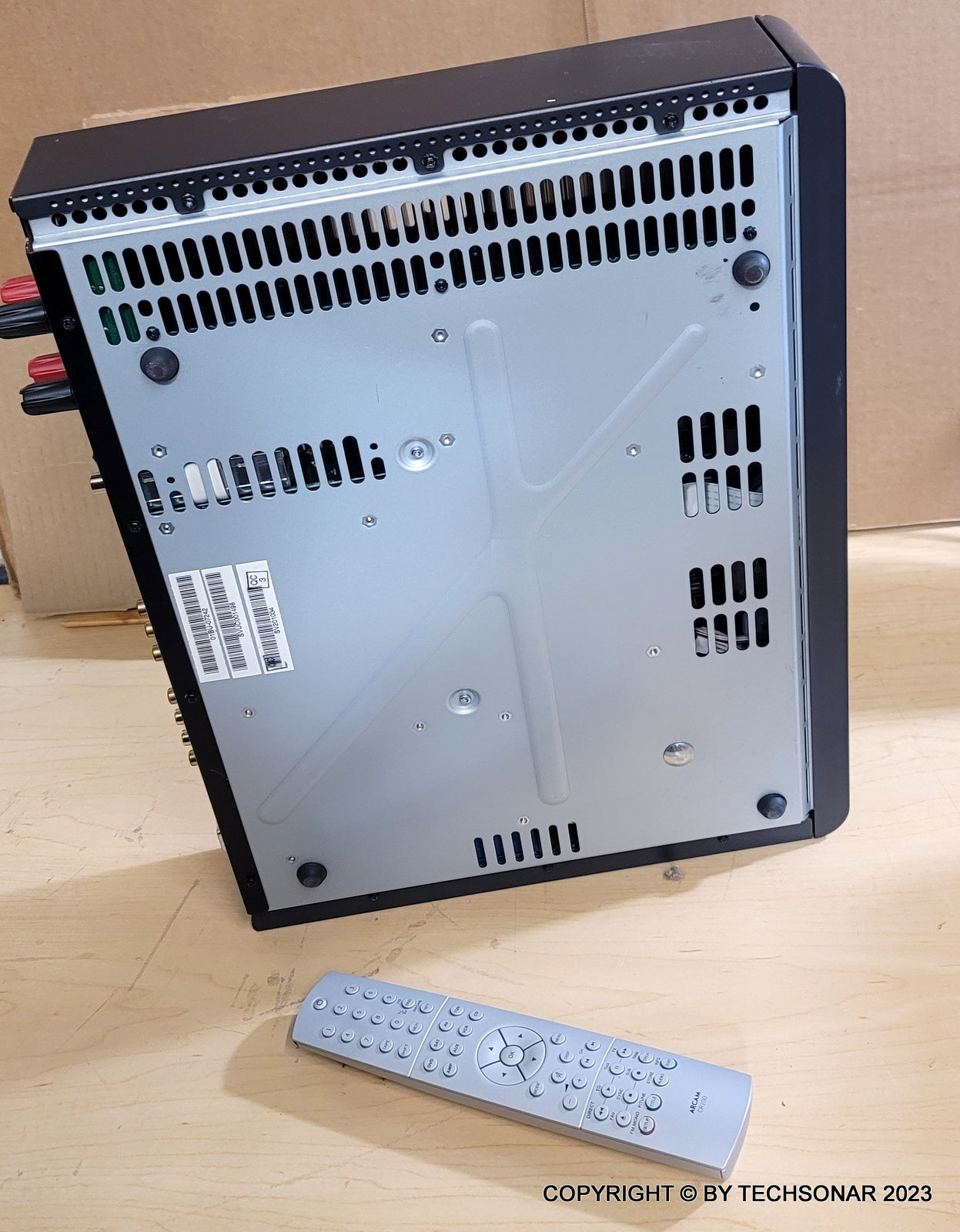 Arcam Solo 2.1 movie AV receiver SYSTEM , NOT WORKING FOR PARTS, w/ working remote control