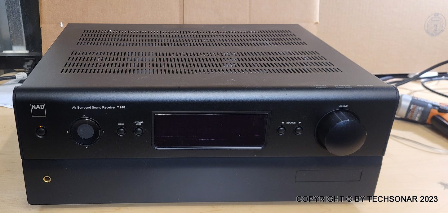 NAD T 748 AV Surround Sound Receiver NOT WORKING, NO REMOTE