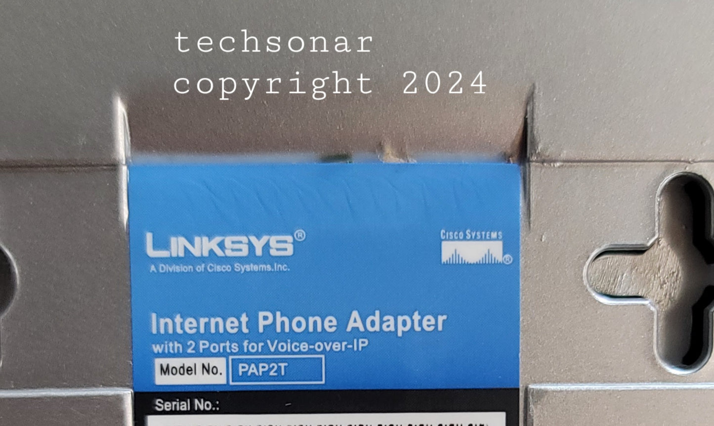 Linksys PAP2T Cisco Internet Phone Adapter with 2 VoIP Ports 2x FXS