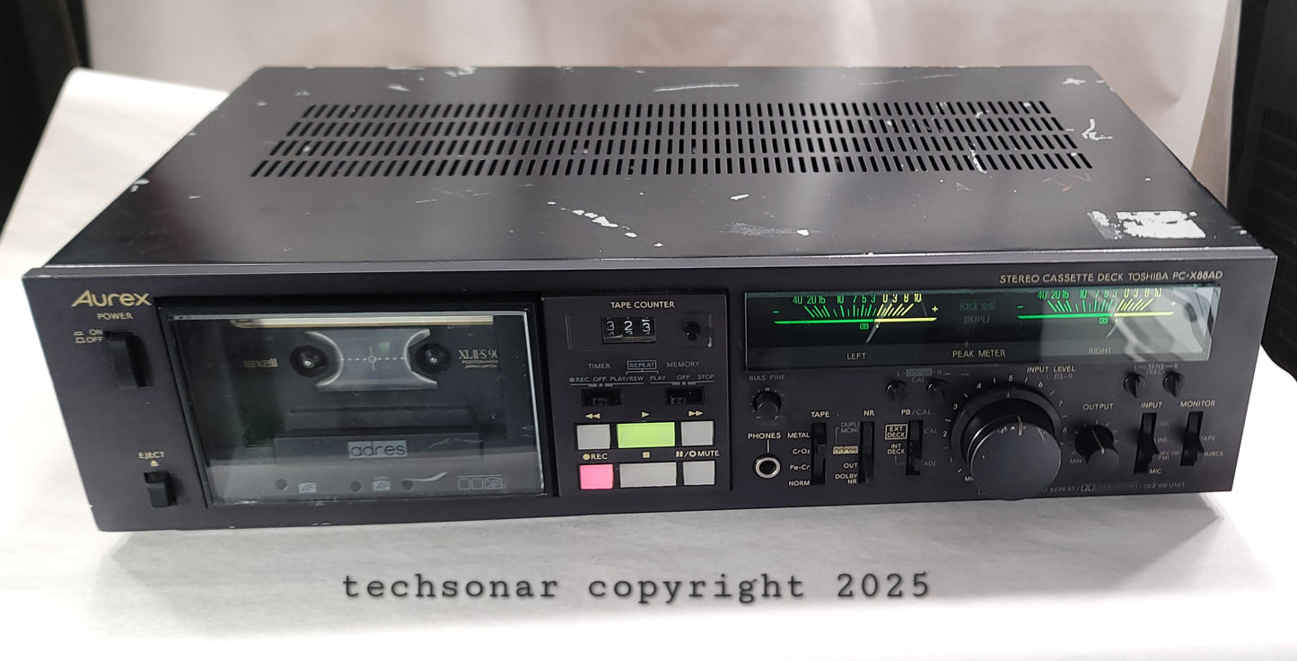 Toshiba Aurex PC-X88AD 3-head, professional single compact cassette deck