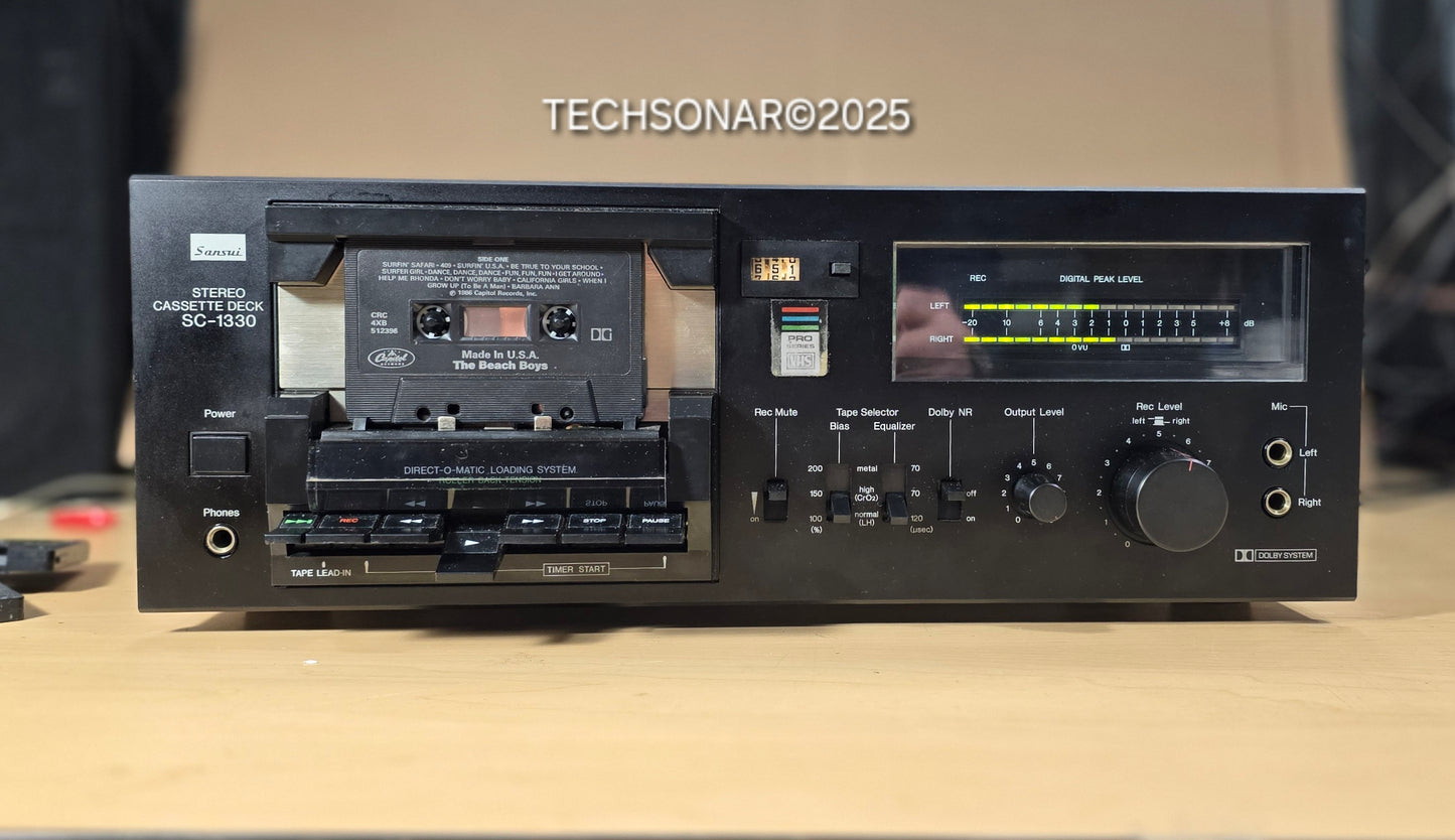 Sansui Cassette Deck SC-1330 Repaired and tested for working OK