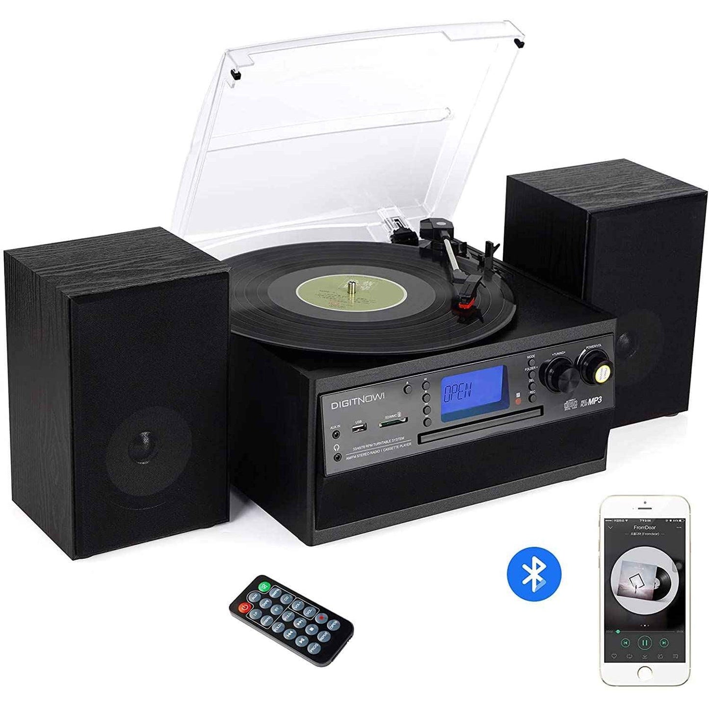 All in one Bluetooth Vinyl Record Player