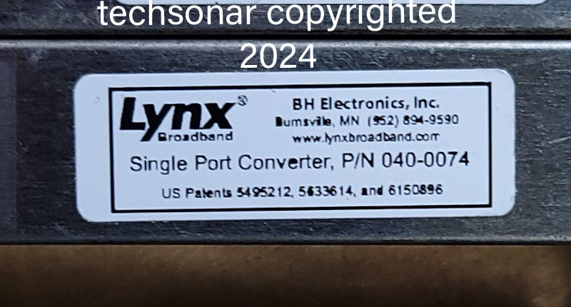 Lot of 5 Lynx Broadband - Single Port Converter, P/N 040-0074