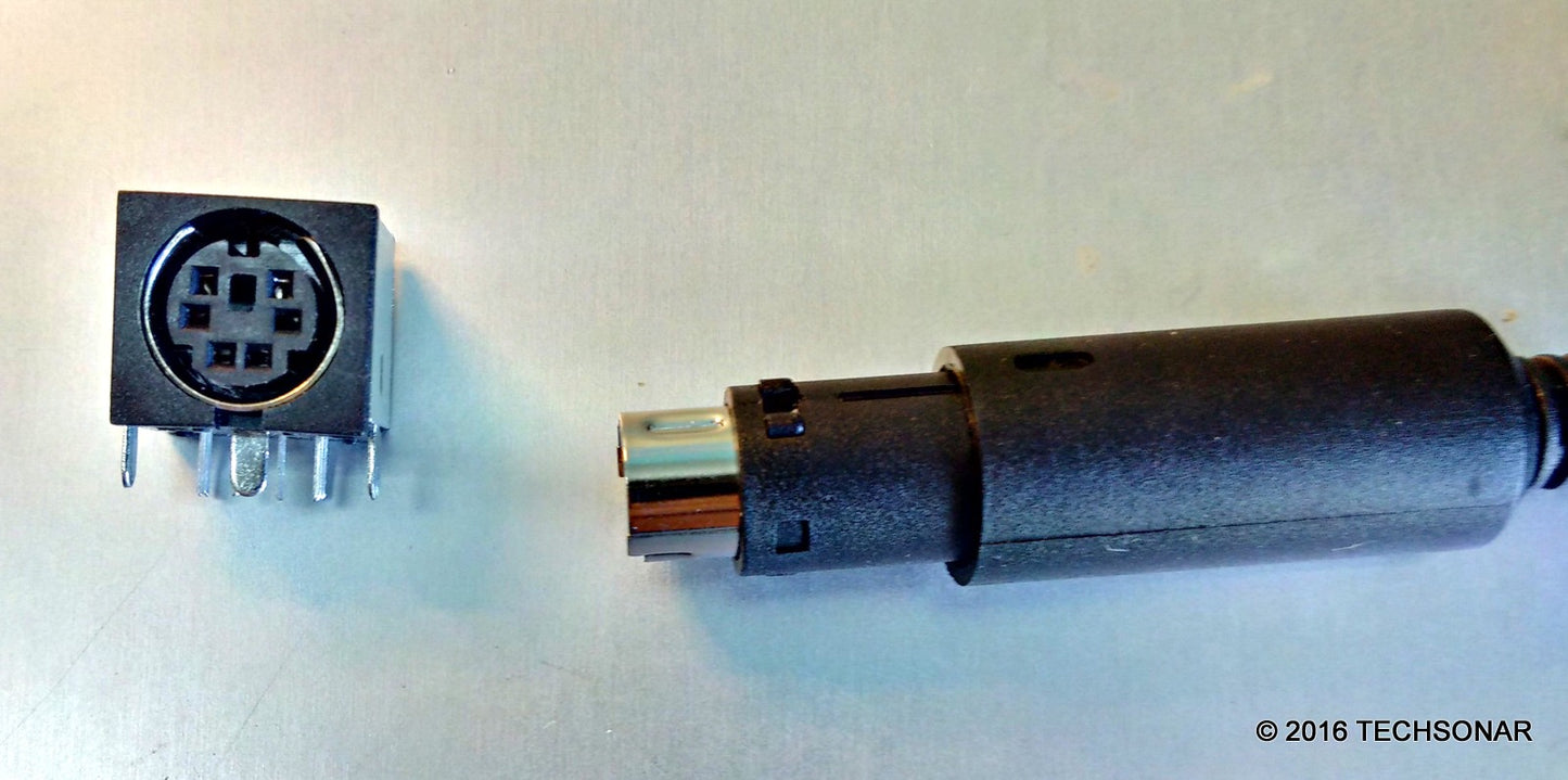 Klipsch Promedia 2.1 MINI-DIN 6 Pin plug and socket assembly