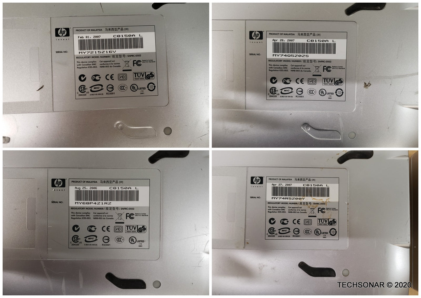 Lot Of 4 HP Deskjet 460 Mobile Printer Series model C8150A