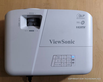 Viewsonic PA503X 3D Ready DLP Projector - 720p - HDTV - 4:3 - Front, Ceiling , color White,  Used item