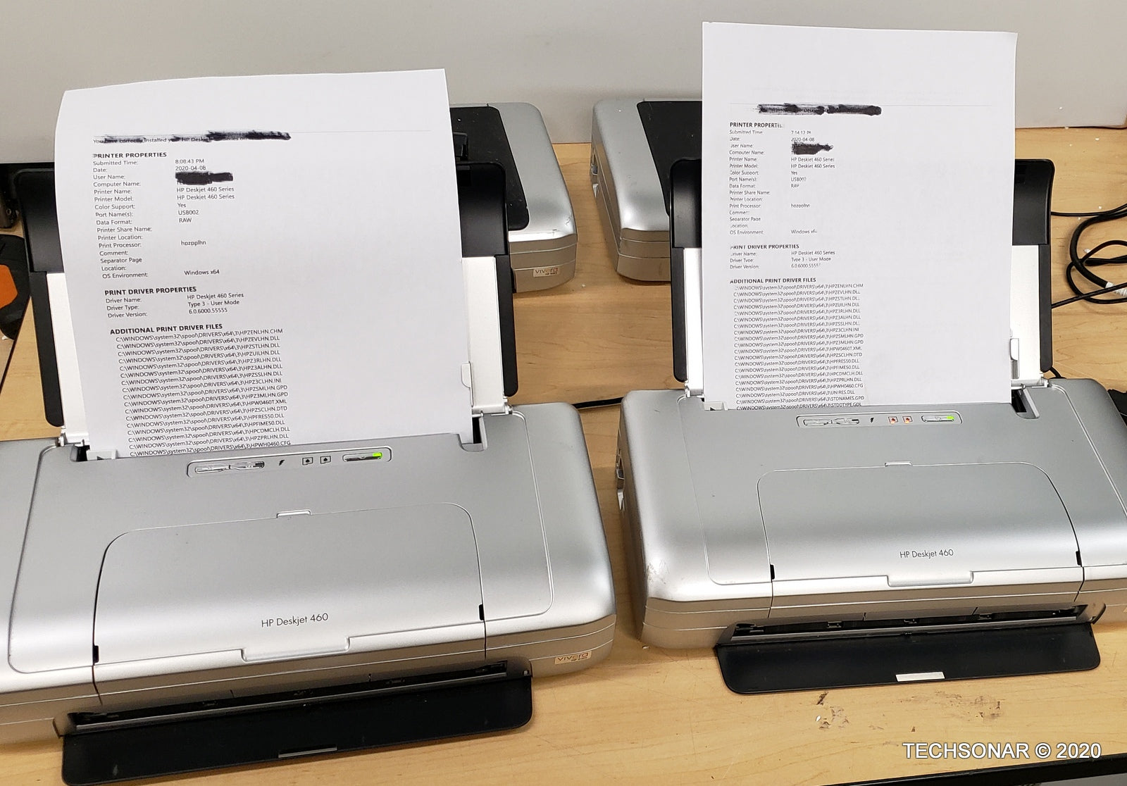 4 HP Deskjet 460 Mobile Printer Series model C8150A – TECHSONAR