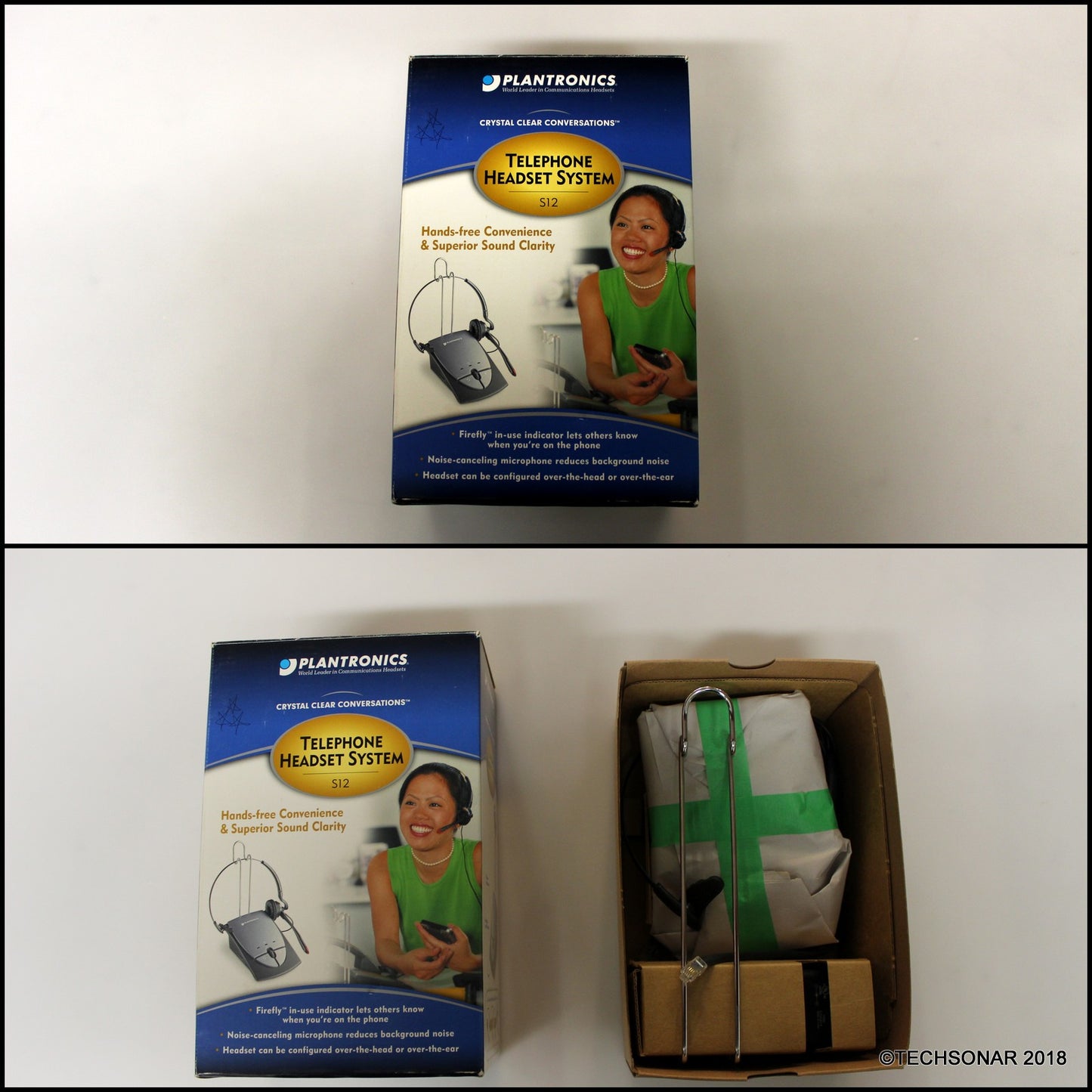 Plantronics S12 Hands-Free Telephone Headset System in OEM package